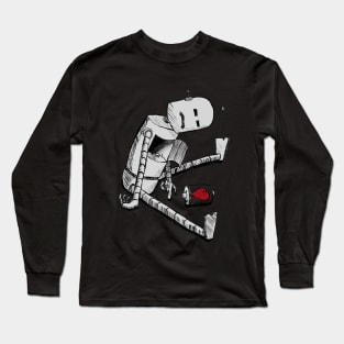 Poor Robot lost his heart, Somber, heartless, Empathy T-Shirt Long Sleeve T-Shirt